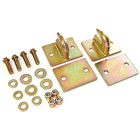 (Pack of 2) 3/8in Bolt On Grab Hook Mount with Backer Plate - Includes Hardware Cover