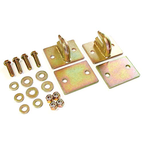 (Pack of 2) 3/8in Bolt On Grab Hook Mount with Backer Plate