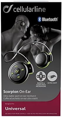 Cellularline Scorpion - Cuffie Bluetooth con fascia sportiva ultra stabile,  telecomando e microfono vocale trasparente, colore: Nero : Amazon.it:  Elettronica