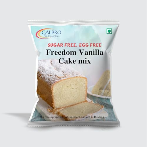 Image of Freedom Vanilla Cake Mix :Sugar Free, Egg Free Premix Cake In Second, ! High Protein ! Melt-In-Mouth -100% Vegetarian :Muffins & Pound Cakes: Mix 1KG