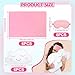 Fanfanwin 18 Pcs Sleepover Party Supplies Set 6 Pcs Cloud Fuzzy Throw Pillows 6 Pcs Fleece Soft Blankets 6 Pcs Pink Sleep Eye Mask Sleeping Stuff Accessories for Slumber Spa Pajama Favors