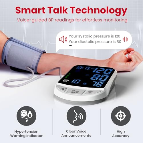 Image of AGEasy (Max Group) Fully Automatic Digital Blood Pressure Monitoring Device with Voice Assistant | BP Apparatus for Home | Portable Digital BP Check Machine for Hypertension & Managing Heart Health | Arm Circumference (22-42cm)