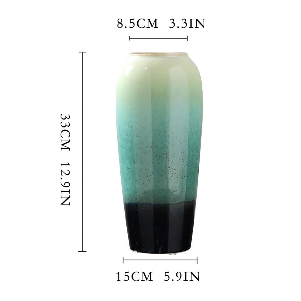 Accueil Vases Vase Vert en Porcelaine, décoration de Fleurs céramique, Moderne et Simple, Bureau, Arrangement séchées Décor intérieur