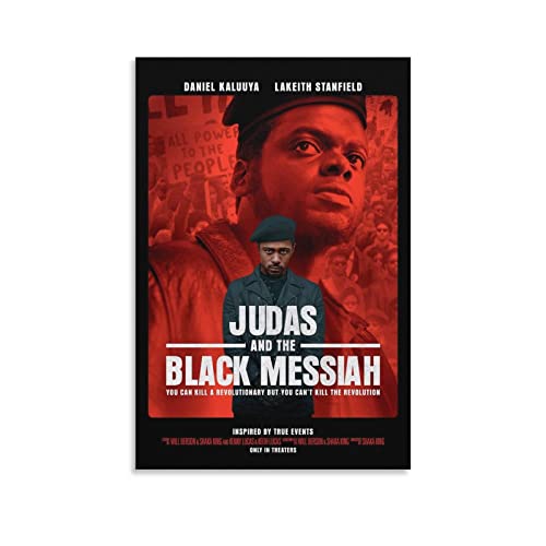 Póster de Movie Judas And The Black Messiah 2021 en lienzo para decoración de pared, pósteres de dormitorio, gimnasio, regalo decorativo de 20 x 30 cm Cover