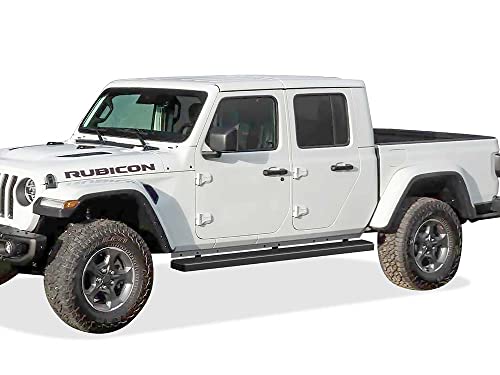 Estribos laterales de acero inoxidable negro para Jeep Gladiator miniatura 2