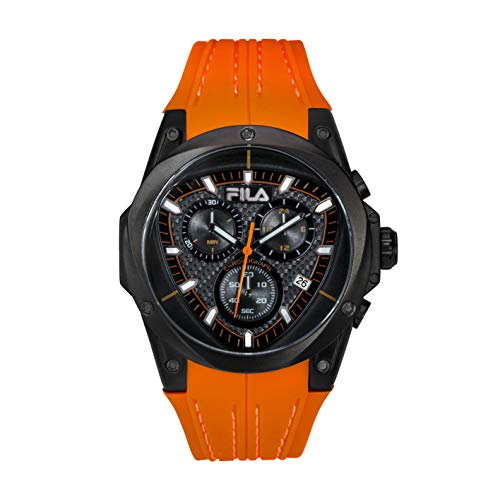 FILA Mens Watches - Men Watches - Chronograph Watches for Men - Mechanical Watch - Running Watch - Waterproof Watches for Men - Mens Watches Waterproof - Orange Fila Watch