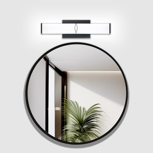Image of 16 Inch Bathroom Vanity Light 2000LM, 5700K Daylight White Modern Bathroom Light Dimmable, AC 120V 20W Matte Black LED Vanity Lighting Fixtures Wall Sconce ETL Certified, 1Pack