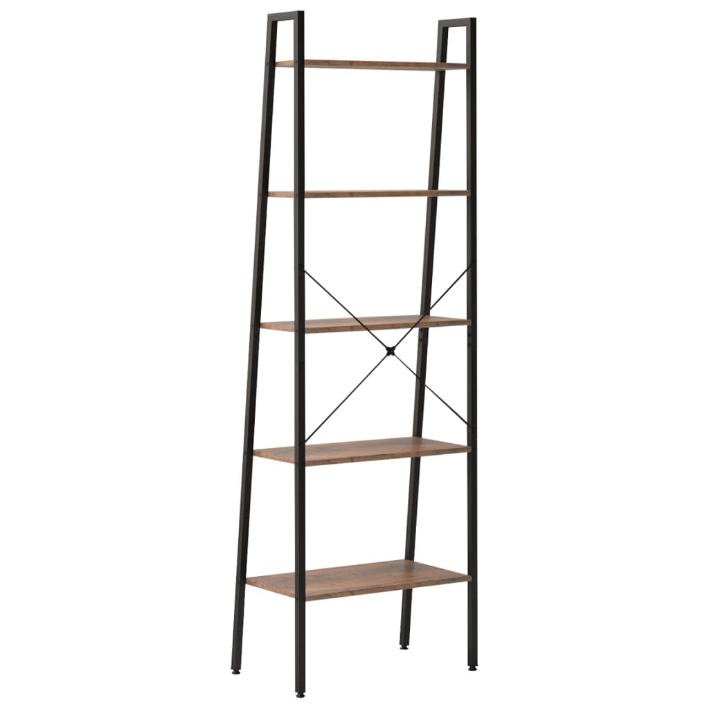 Scaffale Autoportante a 5 Ripiani in Acciaio 56x35x174 cm | Libreria verticale salvaspazio per soggiorno, bagno e studio, ideale per organizzare libri, piante e oggetti quotidiani.