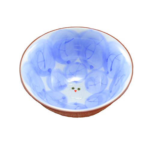 茶碗 有田焼 波佐見焼 木の葉ふくろう茶碗(小・赤) 小さめサイズ|和食器 陶器 三階菱