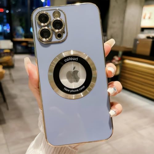 Charge sans fil magnétique rapide avec cette coque iPhone 14 Pro anti-choc bleu