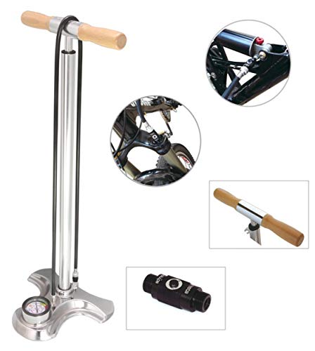 Airbone Unisex - Bomba de pie para Adultos ZT-908 CNC ALU Body - Bomba para Bicicleta, Color Negro, Talla única