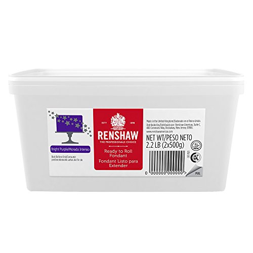 Ready to Roll Fondant Icing Bright Purple 2.2lb Pail by Renshaw
