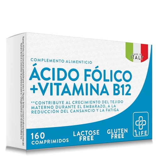 PiùLife Ácido Fólico 400µg con B12, 160 Comprimidos