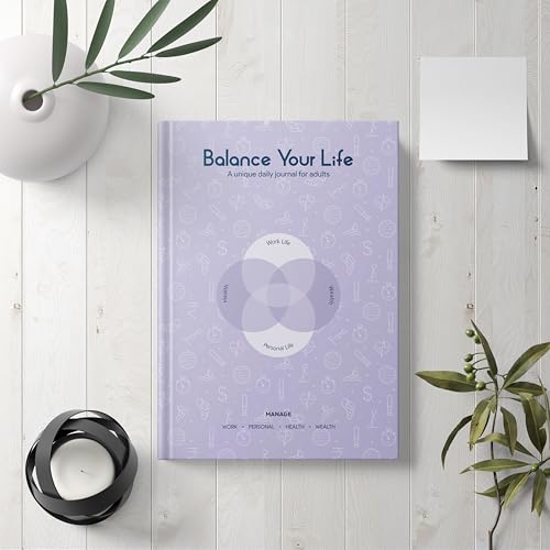 Image of Balance Your Life - 2026 Daily Journal and Planner for Adults | Work-Life Balance | Wellness & Habit Tracker | Boost Productivity | Mental Wellbeing | Undated Pages | 4-Month Program (Lavender Bloom)