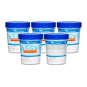 [10 Pack] 8 Panel Urine Drug Testing Cup with Built-in Temperature Strip, Tests for AMP, BUP, BZO, COC, MAMP (MET…