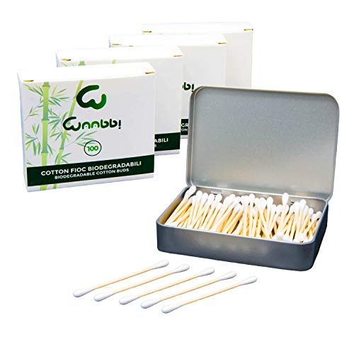 Bambus Wattestäbchen Biologisch abbaubare Bambusbaumwolle 500 Stück Ear buds Q Tips ohne Plastik nachhaltige produkte für Ohren Reinigung Zero Waste – Bild 2
