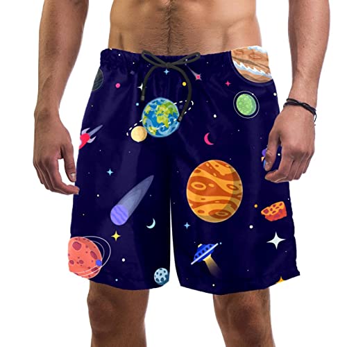 Short de bain homme imprimé galaxie cosmique Yuzheng