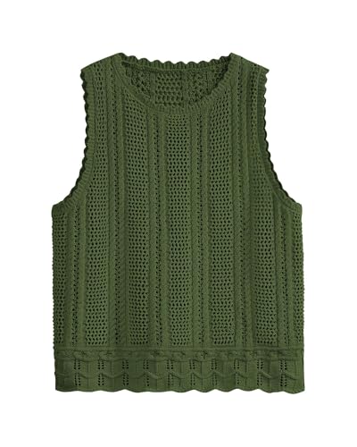 Image of KIRUNDO Beach Vacation Clothes for Women Spring Summer Crochet Sweater Vest Tank Tops Cover Ups Resort Cruise Outfits 2026