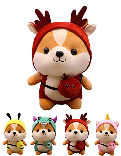 Casagood Squirrel Stuffed Animal In Christmas Deer Costume, Adorable Plushies Chipmuck Wearing Red Deer Outfit, Plush Toys Chipmuck As Great Gift For Kids. Stuffed Animals For Daily 10 Inch #TOP7