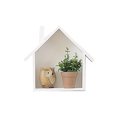 margueras 1pcs estante de pared de madera en forma de la pequeña maison-étagère pared casas de madera