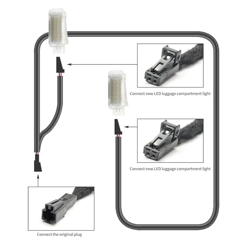 Luces LED maletero lámpara blanca compartimento de equipaje 4