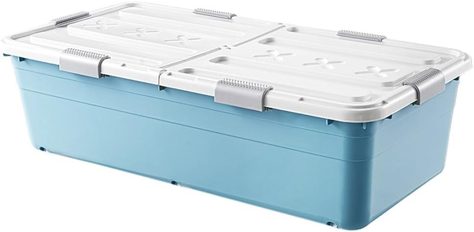 Storage Box Drawer Lid Under Bed Sorting Box With Wheels Flat Type Under Bed Storage Box(D,101 * 51 * 30CM)