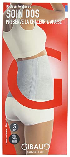 Ceinture chaleur Gibaud anthracite dos taille S hauteur 25 cm