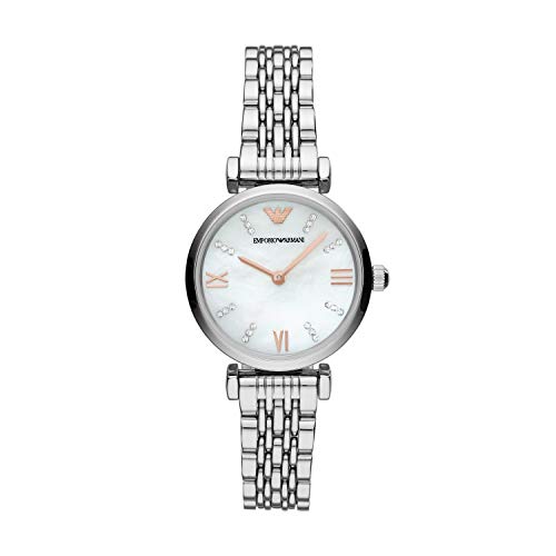 Preisvergleich Produktbild Emporio Armani Damen Analog Quarz Uhr mit Edelstahl Armband AR11204