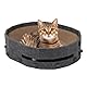 Scratch Lounge Katzenbett, Karton Katzenkratzbett mit Ball Spielzeug in Box Interaktiv für Spaß, Abnehmbare Katzenkratzunterlage für Indoor Katzen, Katzenkratzbrett mit Filzbox Sammeln von Resten
