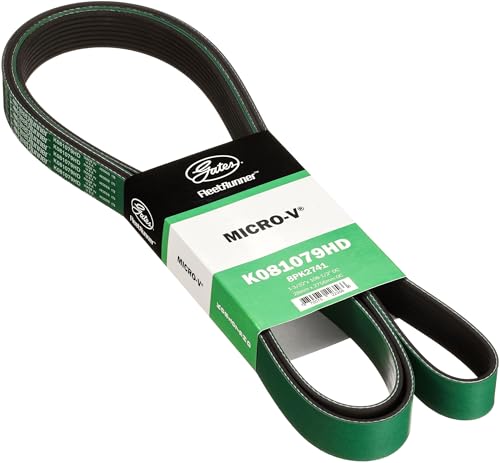 Courroie Gates K081079HD robuste en caoutchouc renforcé pour moteurs haute performance