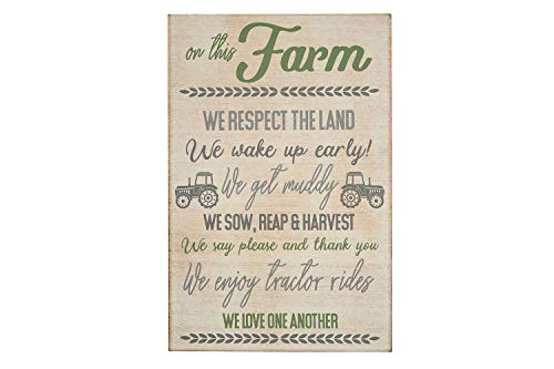 Family Farm Rules Wooden Plaque Sign - Wall Hanging Decoration