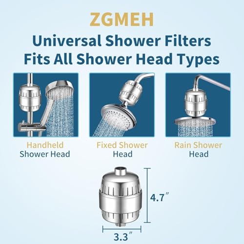 Image of 20 Stage Shower Filter Replacement Cartridge - ZGMEH Universal Shower Water Filter for Hard Water Purifier,Removes Chlorine, Heavy Metals, Iron, Other Sediments, Water Softener,Improve Skin and Hair
