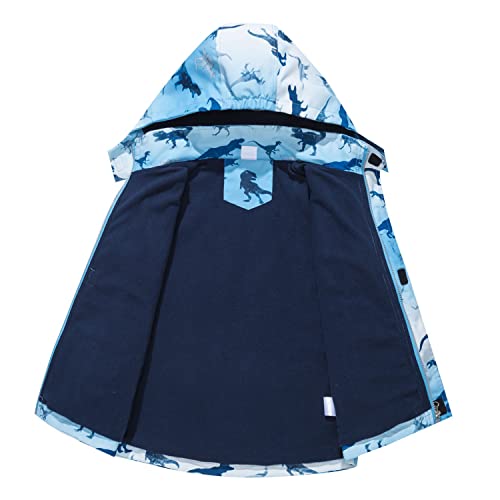 Boys Fleece Lined Waterproof Jacket Kids Water Resistant Coat Teenagers Outdoor Windbreaker Coat2