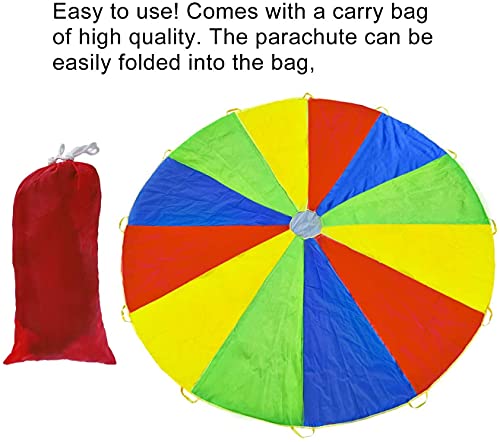 Rettebovon Parachute for Kids with 16 Handles Multi-Purpose Waterproof 20ft Play Parachute Toy Games for Outdoor Team Games,You Can Also Use it for Trampoline Cover Picnic Mat Furniture Cover (20ft) Rettebovon Parachute for Kids with 16 Handles Multi-Purpose Waterproof 20ft Play Parachute Toy Games for Outdoor Team Games,You Can Also Use it for Trampoline Cover Picnic Mat Furniture Cover (20ft)