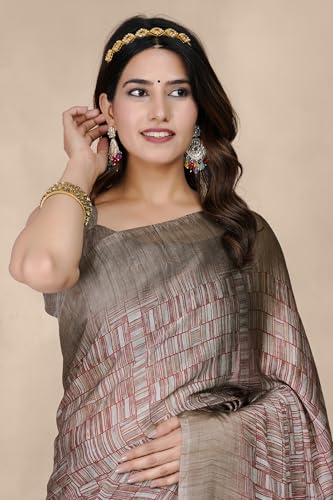 Image of MIRCHI FASHION Saree for Woman | Chiffon Block Printed Lightweight Daily Wear Sarees with Blouse