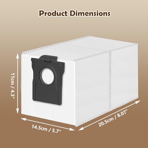 Image of 12 Pack Dust Bags for Dreame L40 /L40s /AE /CE /L50 /L60 /D30 /L10 /L10s Pro Ultra | X60 Max /X50 /X40 /Aqua10 /D10 Plus Gen 2, Mova E40 /P10 /P50 Pro /Z60 Ultra Vacuum Cleaner, 3.2L Large Capacity Bags Replacement