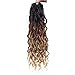 Faux Locs Crochet Hair 24Inch Crochet Locs, 6Packs Boho Faux Locs With Curly Ends Dreadlock Crochet Hair for Black Women(OT30/27, 24'')