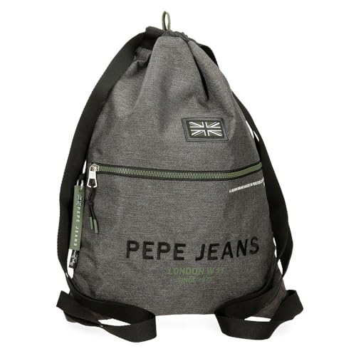 Pepe Jeans Edmon Mochila Saco Gris 35x46 cms Poliéster by Joumma Bags