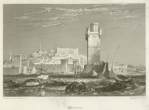 Toile Murale Rhodes William Turner pour Habiller un Grand Mur de Salon