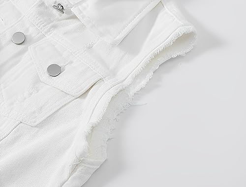 Chaleco de mezclilla para mujer sin mangas que estiliza la silueta en verano e informal 2