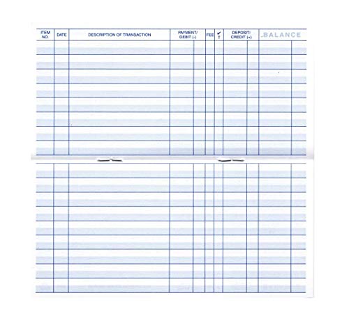 Checkbook Registers, 23-24-25 Calendars, For Personal Checkbook, Transactions Ledgers, Pack Of 10 #TOP2