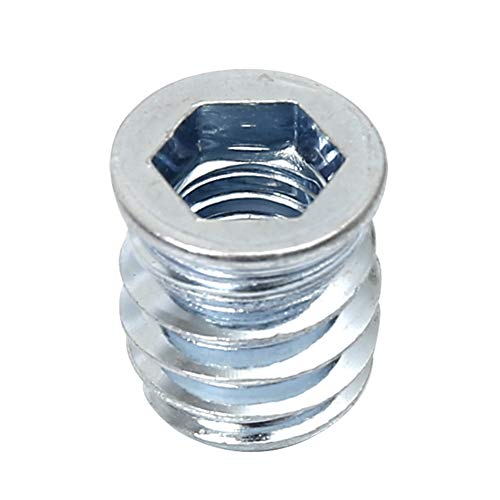 Image of 5 /16-18 Threaded Inserts for Wood 15mm Length Furniture Screw in Threaded Insert Nuts 40 Pieces