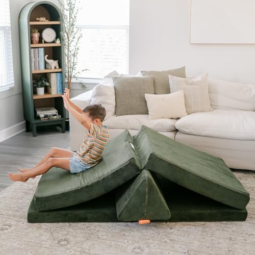 Image of Nugget - The Original Play Couch for Kids - Modular Foam Children's Sofa for Playroom, Imagination, & Creative Open Ended Play - Washable & Convertible Playroom Furniture, Willow