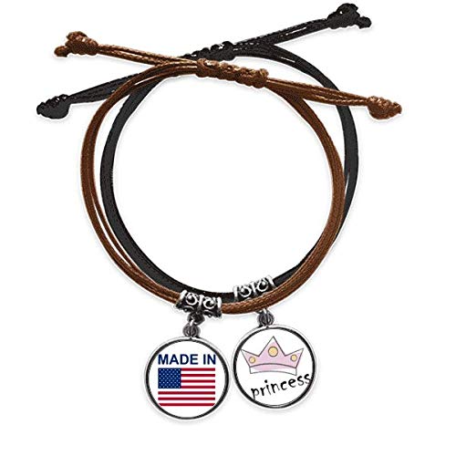 Pulsera de princesa en cuero y cuerda fina para regalar en aniversarios y fechas especiales