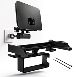 Wandhalterung Steckdosenhalterung passend für Telekom Speedport Smart 4 | 4 Plus | 4R Router | WLAN Halterung mit Kabelmanagement | Dualband Routerhalterung | Einfache Installation ohne Bohren