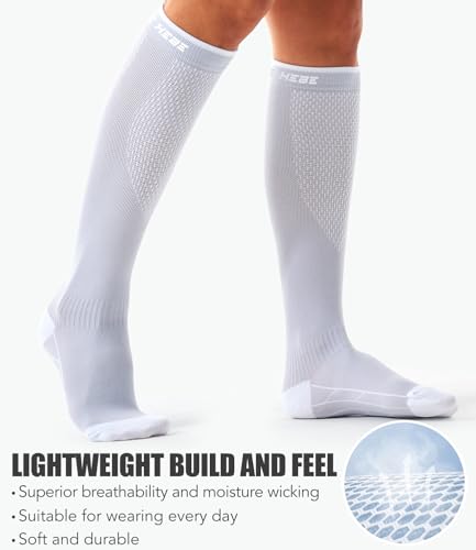 Image of Laite Hebe 3 Pack Medical Compression Sock-Compression Sock For Women and Men Circulation -Best for Running,Nursing,Athletic Sports