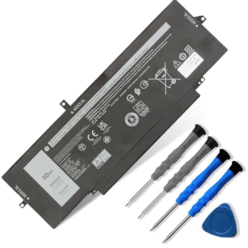 Image of 50Wh 47XV3 Laptop Battery Replacement for Dell Latitude 9330 2-in-1 Latitude 9330 Series 047XV3 GK1M0 0GK1M0 11.55V 4113mAh