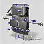 1 Pack Backseat Car Organizer, Large Capacity with Adjustable Foldable Table Tray, Waterproof PU Leather Back Seat Storage with Touch Screen Tablet Holder, Car Travel Essentials, Obsidian Black - Image 2