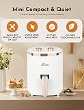 MIRASTON 3.6Quart Small Air Fryer, Knob Control Easy to Adjustable Temperature & Time, Quiet, Nonstick & Dishwasher Safe, Ready for Busy Morning and Evening, for Air Frying Bread, Frozen Food, Seafood
