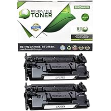 Renewable Toner Compatible MICR Toner Cartridge Replacement for HP 26X CF226X 26A CF226A HP LJ Pro M402n M402dn M402dw MFP M426fdw M426fdn Pack of 2